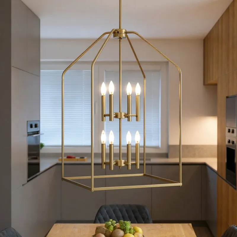 UKC20145 Transitional Indoor Chandelier, 36''H x 20''W x 20''Dep, Champagne Bronze Finish, Lusarre Collection — Urban Ambiance LED Landscape Lights 60.0W 3000K