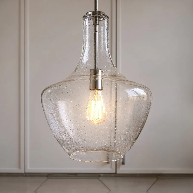 UKC20125 Casual Indoor Pendant, 19.75''H x 14''W x 14''Dep, Chrome Finish, Opalyn Collection — Urban Ambiance LED Landscape Lights 100.0W 3000K
