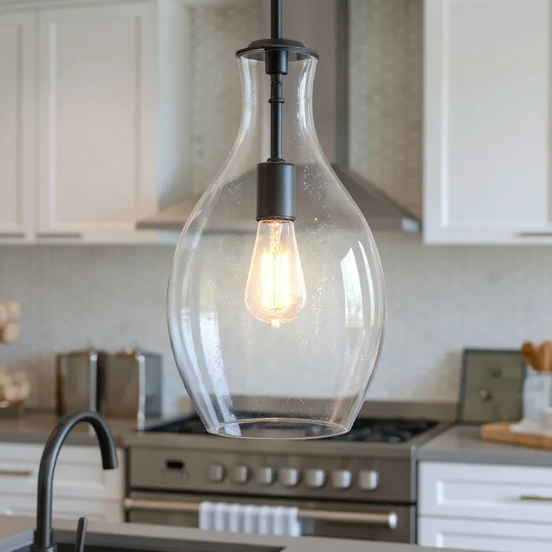 UKC20115 Casual Indoor Pendant, 17.75''H x 9''W x 9''Dep, Olde Bronze Finish, Opalyn Collection — Urban Ambiance LED Landscape Lights 100.0W 3000K
