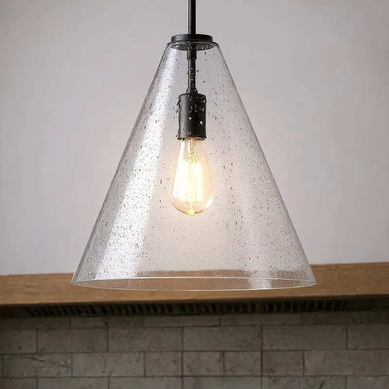 UKC20114 Casual Indoor Pendant, 15.5''H x 14.25''W x 14.25''Dep, Black Finish, Opalyn Collection — Urban Ambiance LED Landscape Lights 100.0W 3000K