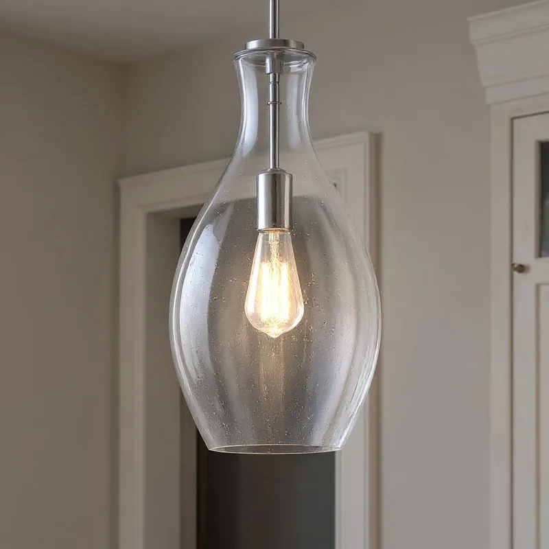 UKC20109 Casual Indoor Pendant, 17.75''H x 9''W x 9''Dep, Chrome Finish, Opalyn Collection — Urban Ambiance LED Landscape Lights 100.0W 3000K