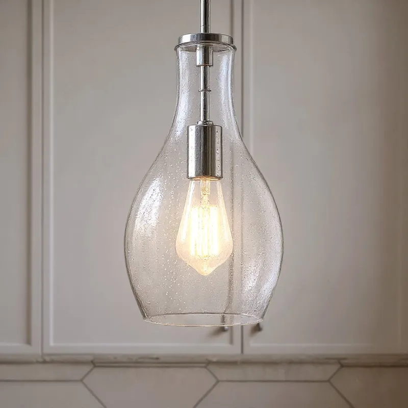 UKC20103 Casual Indoor Pendant, 13.75''H x 7''W x 7''Dep, Chrome Finish, Opalyn Collection — Urban Ambiance LED Landscape Lights 100.0W 3000K