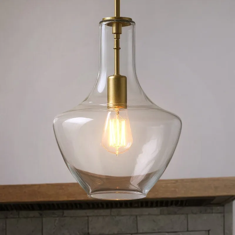 UKC20089 Casual Indoor Pendant, 15.25''H x 10.5''W x 10.5''Dep, Natural Brass Finish, Opalyn Collection — Urban Ambiance LED Landscape Lights 100.0W 3000K