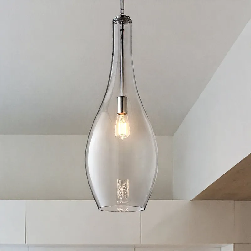 UKC20086 Casual Indoor Pendant, 29.5''H x 11''W x 11''Dep, Chrome Finish, Opalyn Collection — Urban Ambiance LED Landscape Lights 100.0W 3000K