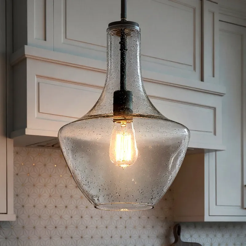 UKC20081 Casual Indoor Pendant, 15.25''H x 10.5''W x 10.5''Dep, Olde Bronze Finish, Opalyn Collection — Urban Ambiance LED Landscape Lights 100.0W 3000K