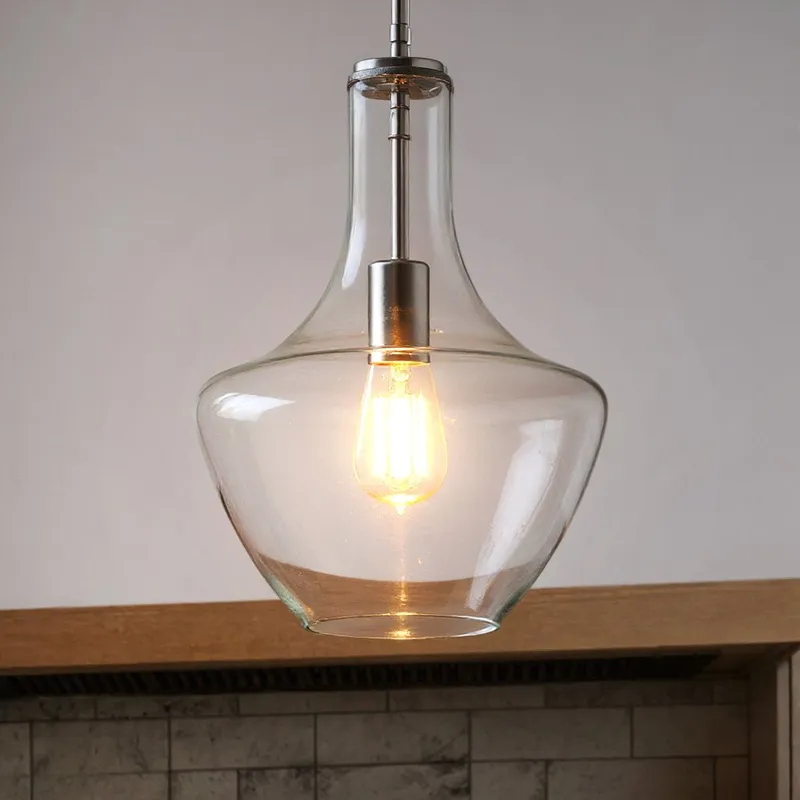 UKC20078 Casual Indoor Pendant, 15.25''H x 10.5''W x 10.5''Dep, Chrome Finish, Opalyn Collection — Urban Ambiance LED Landscape Lights 100.0W 3000K