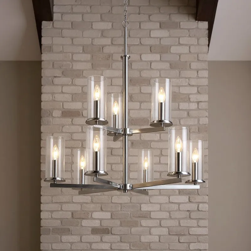 UKC20061 XL Transitional Indoor Chandelier, 32.5''H x 32.25''W x 32.25''Dep, Chrome Finish, Marquess Collection — Urban Ambiance LED Landscape Lights 60.0W 3000K