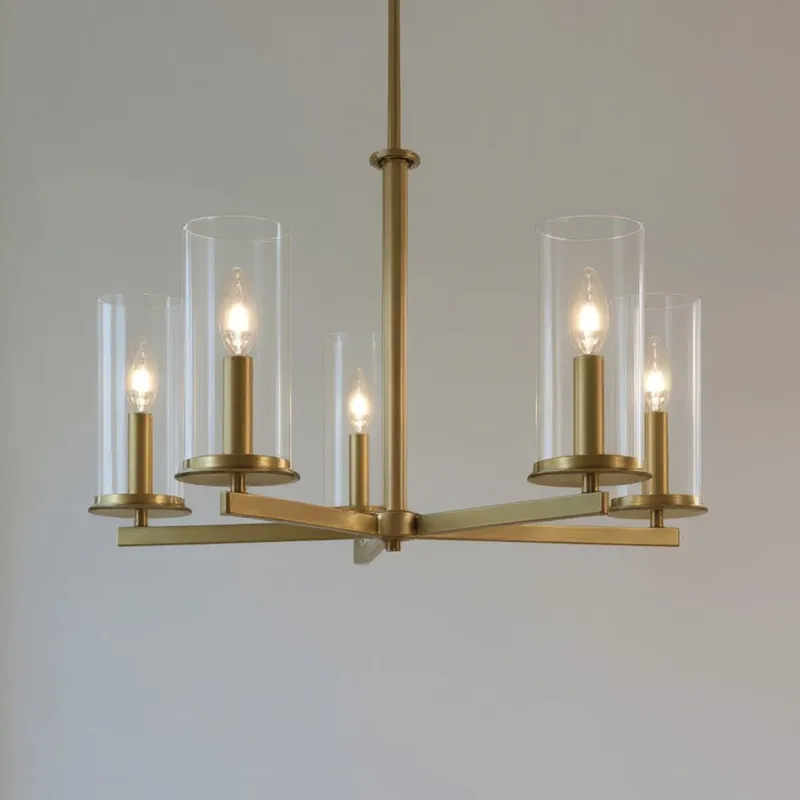 UKC20047 Transitional Indoor Chandelier, 22.25''H x 26.25''W x 26.25''Dep, Natural Brass Finish, Marquess Collection — Urban Ambiance LED Landscape Lights 60.0W 3000K