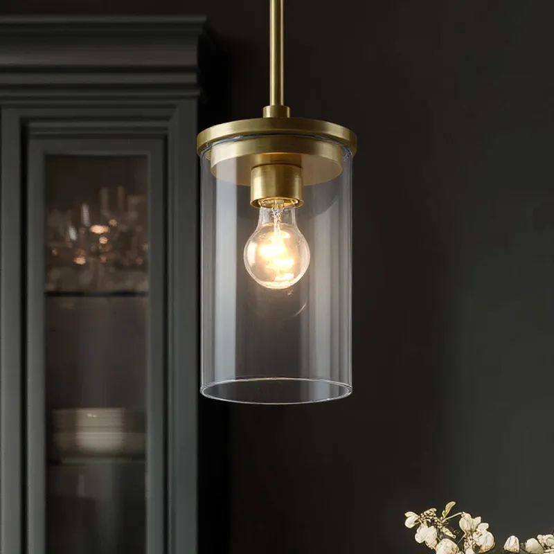 UKC20044 Transitional Indoor Pendant, 10.75''H x 6''W x 6''Dep, Natural Brass Finish, Marquess Collection — Urban Ambiance LED Landscape Lights 100.0W 3000K