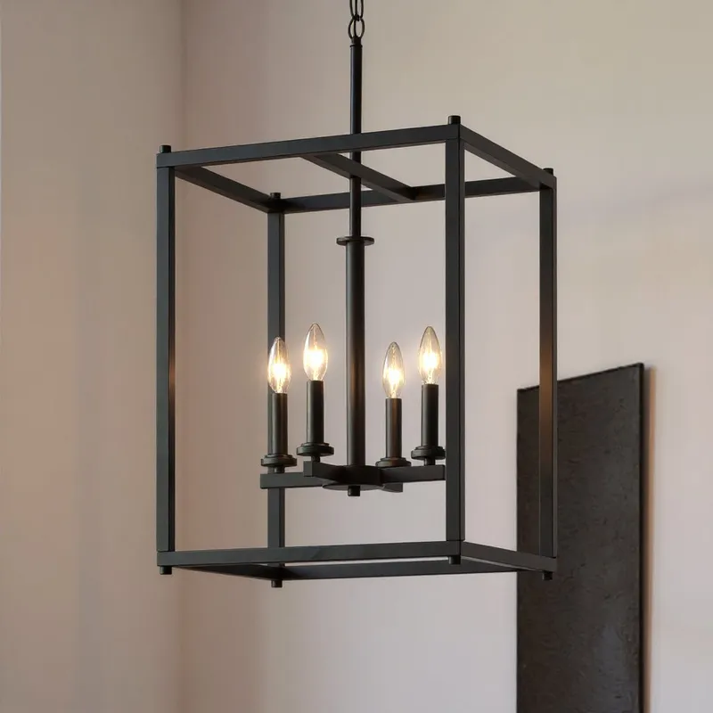UKC20041 Transitional Indoor Chandelier, 31''H x 16''W x 16''Dep, Black Finish, Marquess Collection — Urban Ambiance LED Landscape Lights 60.0W 3000K
