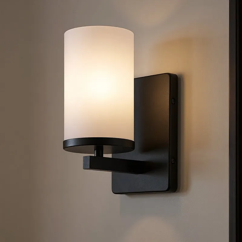 UKC20038 Transitional Indoor Bath Light, 9.25''H x 4.5''W x 6.25''Dep, Black Finish, Marquess Collection — Urban Ambiance LED Smart & Connected Lighting 100.0W 3000K