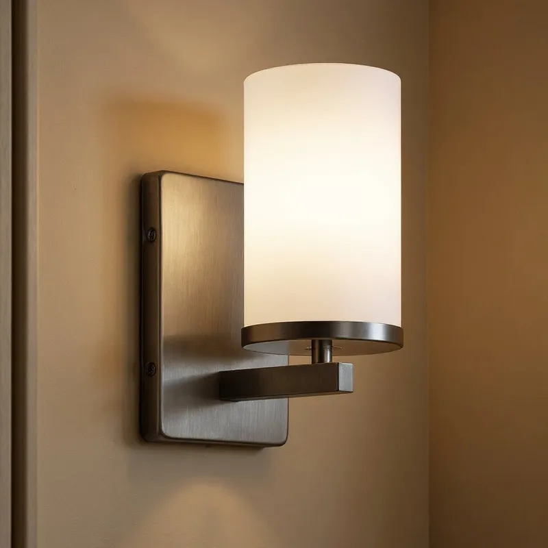 UKC20036 Transitional Indoor Bath Light, 9.25''H x 4.5''W x 6.25''Dep, Brushed Nickel Finish, Marquess Collection — Urban Ambiance LED Smart & Connected Lighting 100.0W 3000K