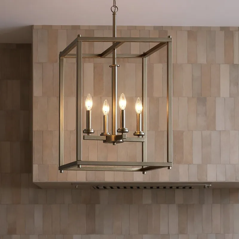 UKC20030 Transitional Indoor Chandelier, 31''H x 16''W x 16''Dep, Brushed Nickel Finish, Marquess Collection — Urban Ambiance LED Landscape Lights 60.0W 3000K