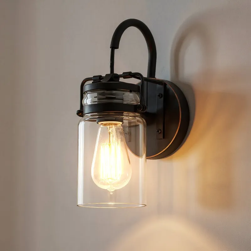 UKC20001 Industrial Indoor Bath Light, 11.5''H x 5''W x 6.5''Dep, Olde Bronze Finish, Velora Collection — Urban Ambiance LED Smart & Connected Lighting 100.0W 3000K