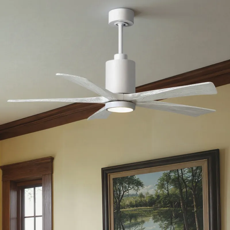UMC9470 Farmhouse Indoor/Outdoor Ceiling Fan, 14" (Plus Downrod) H x 52" W x 52" D, Gloss White Finish, Thistmere Collection — Urban Ambiance LED Post Top Lights 31.8W 6500K