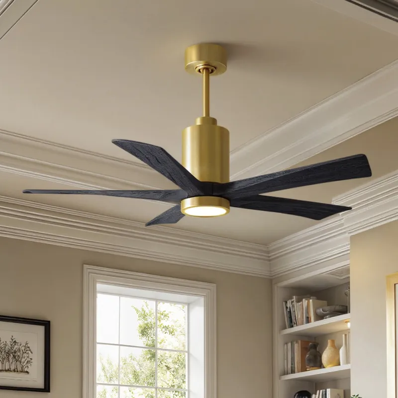 UMC9460 Modern Farmhouse Indoor/Outdoor Ceiling Fan, 14" (Plus Downrod) H x 52" W x 52" D, Matte Black Finish, Thistmere Collection — Urban Ambiance LED Post Top Lights 31.8W 6500K
