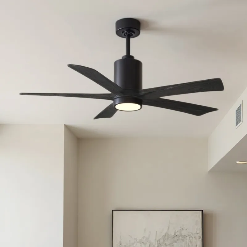 UMC9451 Modern Farmhouse Indoor/Outdoor Ceiling Fan, 14" (Plus Downrod) H x 52" W x 52" D, Matte Black Finish, Thistmere Collection — Urban Ambiance LED Post Top Lights 31.8W 6500K