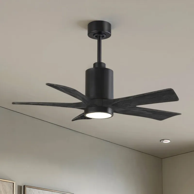 UMC9450 Farmhouse Indoor/Outdoor Ceiling Fan, 14" (Plus Downrod) H x 42" W x 42" D, Matte Black Finish, Thistmere Collection — Urban Ambiance LED Post Top Lights 30.5W 6500K