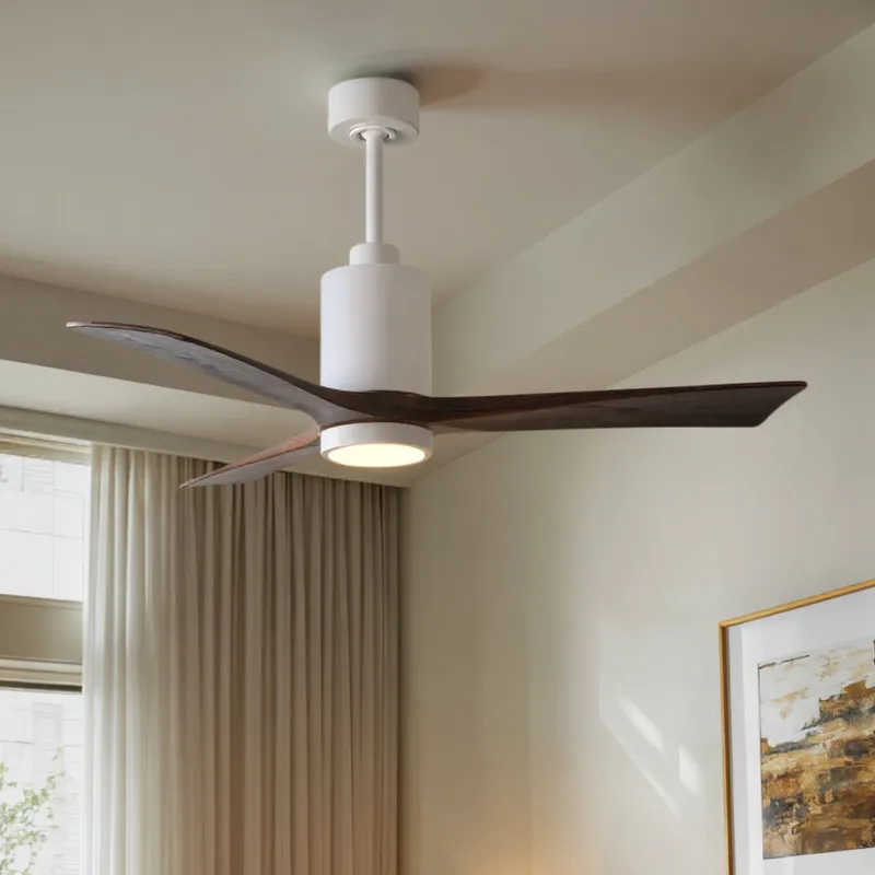 UMC9449 Modern Rustic Indoor/Outdoor Ceiling Fan, 14" (Plus Downrod) H x 52" W x 52" D, Gloss White Finish, Thistmere Collection — Urban Ambiance LED Post Top Lights 323.0W 2700K