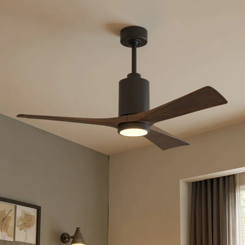 UMC9445 Farmhouse Indoor/Outdoor Ceiling Fan, 14" (Plus Downrod) H x 52" W x 52" D, Textured Bronze Finish, Thistmere Collection — Urban Ambiance LED Post Top Lights 323.0W 6500K