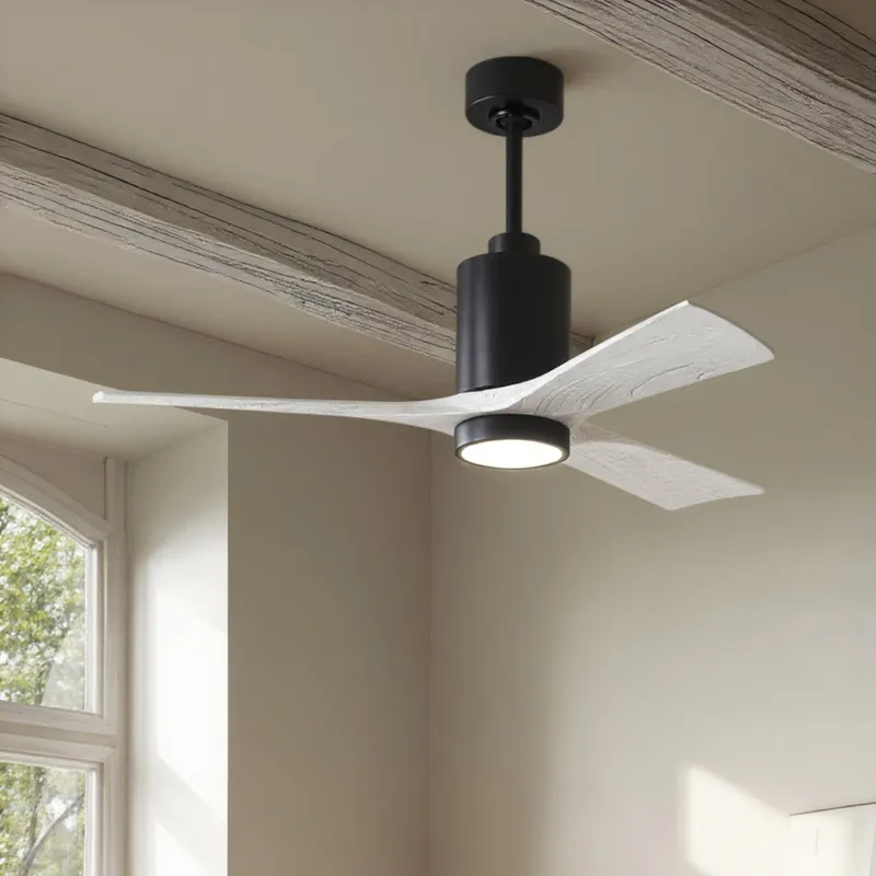 UMC9443 Cosmopolitan Indoor/Outdoor Ceiling Fan, 14" (Plus Downrod) H x 52" W x 52" D, Matte Black Finish, Thistmere Collection — Urban Ambiance LED Post Top Lights 323.0W 6500K