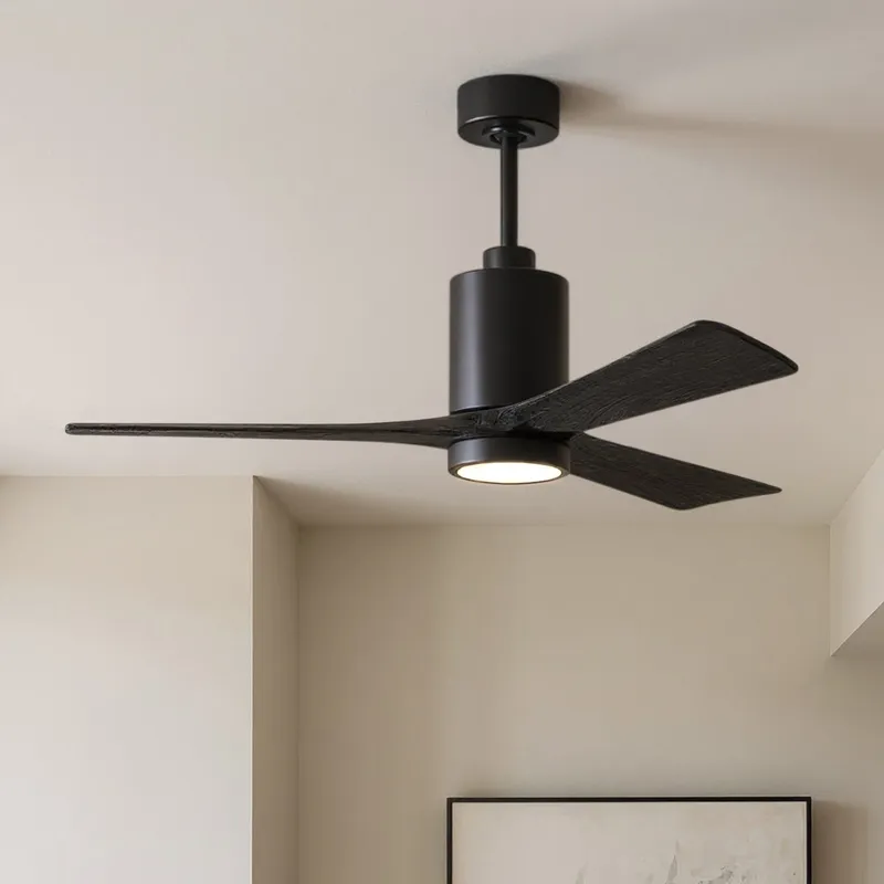 UMC9440 Modern Indoor/Outdoor Ceiling Fan, 14" (Plus Downrod) H x 52" W x 52" D, Matte Black Finish, Thistmere Collection — Urban Ambiance LED Post Top Lights 323.0W 6500K