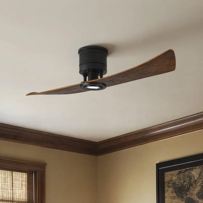 UMC9371 Cosmopolitan Indoor/Outdoor Ceiling Fan, 12" H x 52" W x 52" D, Matte Black Finish, Seavale Collection — Urban Ambiance LED Linear Lights 29.6W 2940K