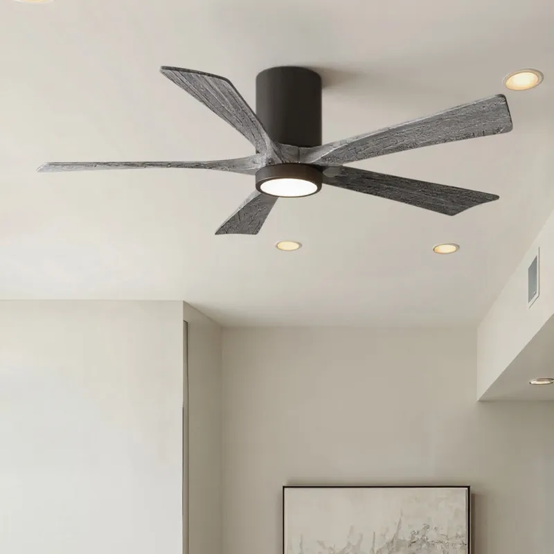 UMC9339 Industrial Indoor/Outdoor Ceiling Fan, 12" H x 52" W x 52" D, Textured Bronze Finish, Aerwyn Collection — Urban Ambiance LED Post Top Lights 31.1W 6500K