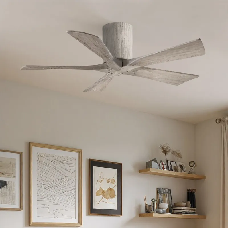 UMC9324 Natural Indoor/Outdoor Ceiling Fan, 10" H x 42" W x 42" D, Barn Wood Tone Finish, Aerwyn Collection — Urban Ambiance LED Lighting Controls 28.3W 