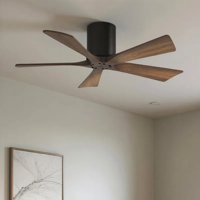 UMC9319 Transitional Indoor/Outdoor Ceiling Fan, 10" H x 42" W x 42" D, Matte Black Finish, Aerwyn Collection — Urban Ambiance LED Lighting Controls 28.3W 