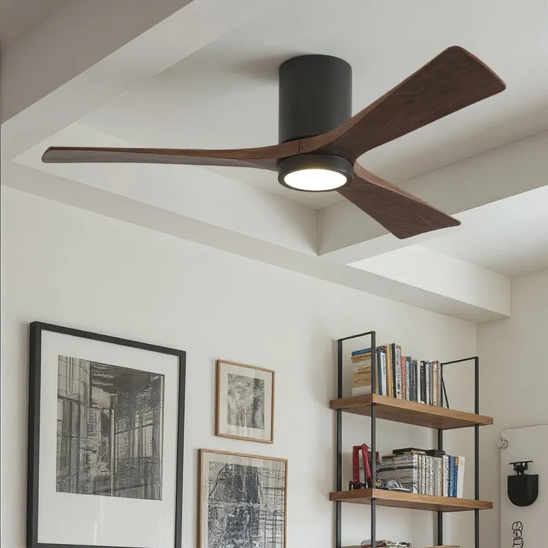 UMC9310 Minimalist Indoor/Outdoor Ceiling Fan, 12" H x 52" W x 52" D, Textured Bronze Finish, Aerwyn Collection — Urban Ambiance LED Post Top Lights 32.5W 6500K