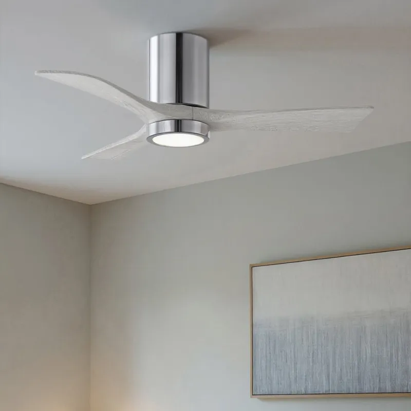 UMC9304 Scandinavian Indoor/Outdoor Ceiling Fan, 12" H x 42" W x 42" D, Polished Chrome Finish, Aerwyn Collection — Urban Ambiance LED Post Top Lights 17.6W 2700K