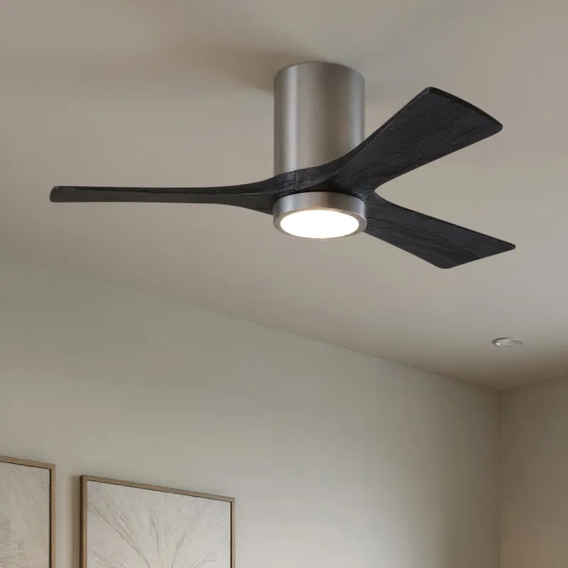 UMC9289 Scandinavian Indoor/Outdoor Ceiling Fan, 12" H x 42" W x 42" D, Brushed Pewter Finish, Aerwyn Collection — Urban Ambiance LED Post Top Lights 17.6W 6500K