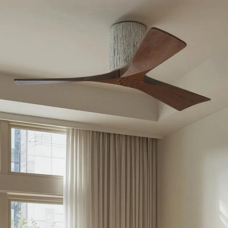 UMC9265 Rustic Indoor/Outdoor Ceiling Fan, 10" H x 42" W x 42" D, Barn Wood Tone Finish, Aerwyn Collection — Urban Ambiance LED Lighting Controls 28.4W 