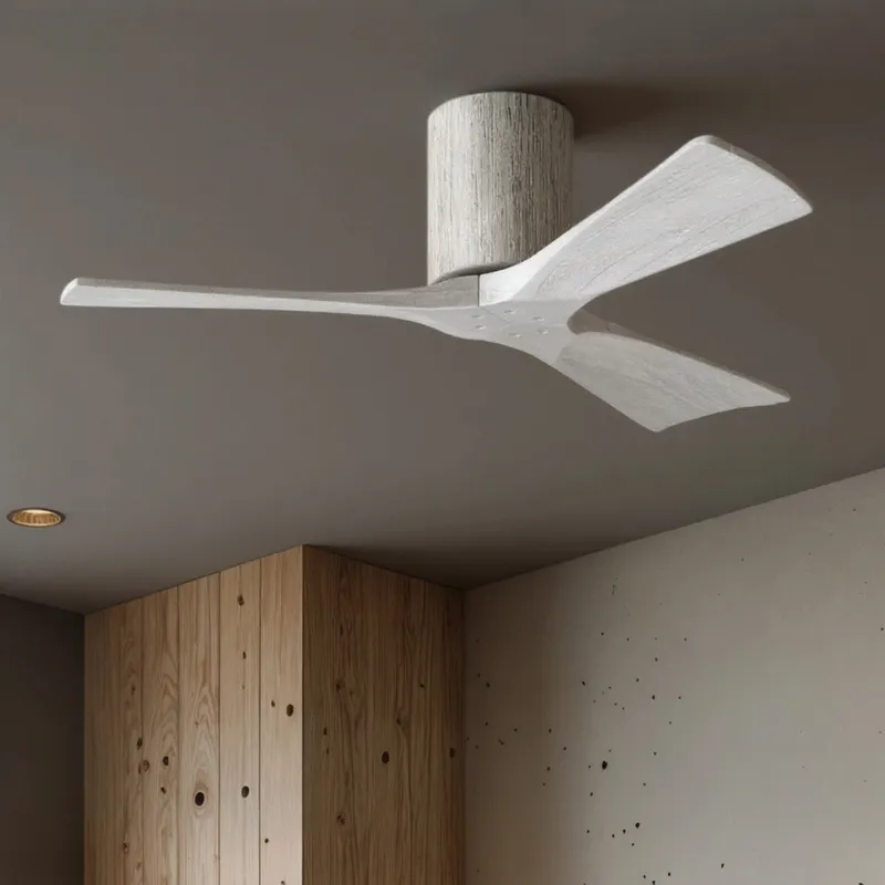 UMC9261 Scandinavian Indoor/Outdoor Ceiling Fan, 10" H x 42" W x 42" D, Barn Wood Tone Finish, Aerwyn Collection — Urban Ambiance LED Lighting Controls 28.4W 
