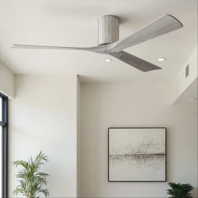 UMC9259 Modern Farmhouse Indoor/Outdoor Ceiling Fan, 10" H x 60" W x 60" D, Barn Wood Tone Finish, Aerwyn Collection — Urban Ambiance LED Lighting Controls 30.5W 