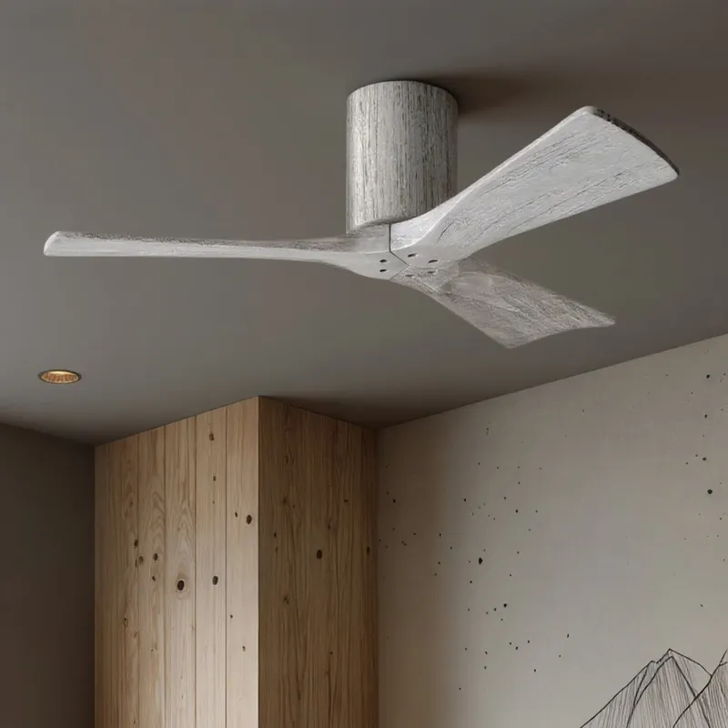 UMC9257 Craftsman Indoor/Outdoor Ceiling Fan, 10" H x 42" W x 42" D, Barn Wood Tone Finish, Aerwyn Collection — Urban Ambiance LED Lighting Controls 28.4W 