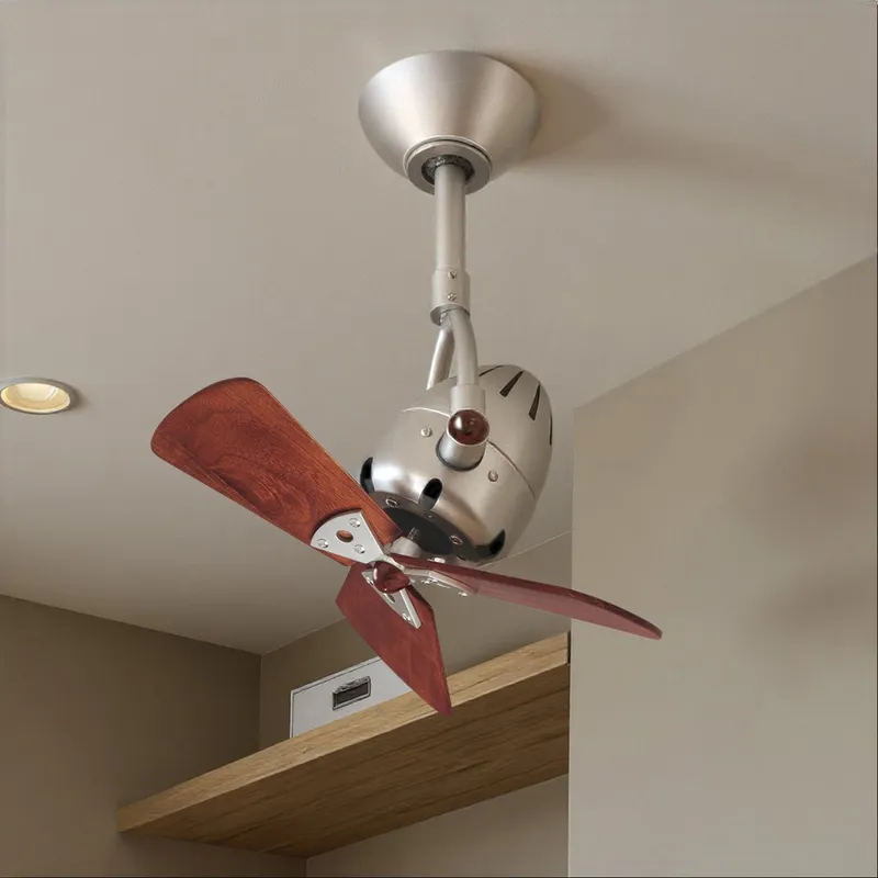 UMC9153 American Bungalow Indoor/Outdoor Ceiling Fan, 12" (Plus Downrod) H x 16" W x 16" D, Brushed Nickel Finish, Surnica Collection — Urban Ambiance LED Lighting Controls 50.8W 