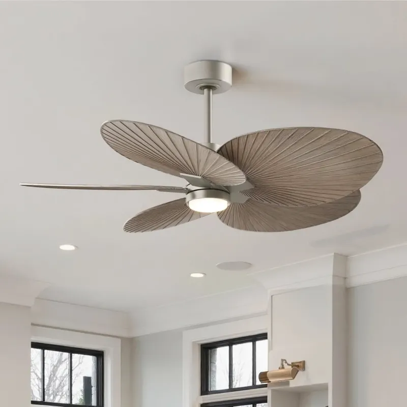 UMC9090 Casual Indoor/Outdoor Ceiling Fan, 8" (Plus Downrod) H x 48" W x 48" D, Brushed Nickel Finish, Pelmere Collection — Urban Ambiance LED Post Top Lights 35.0W 6500K