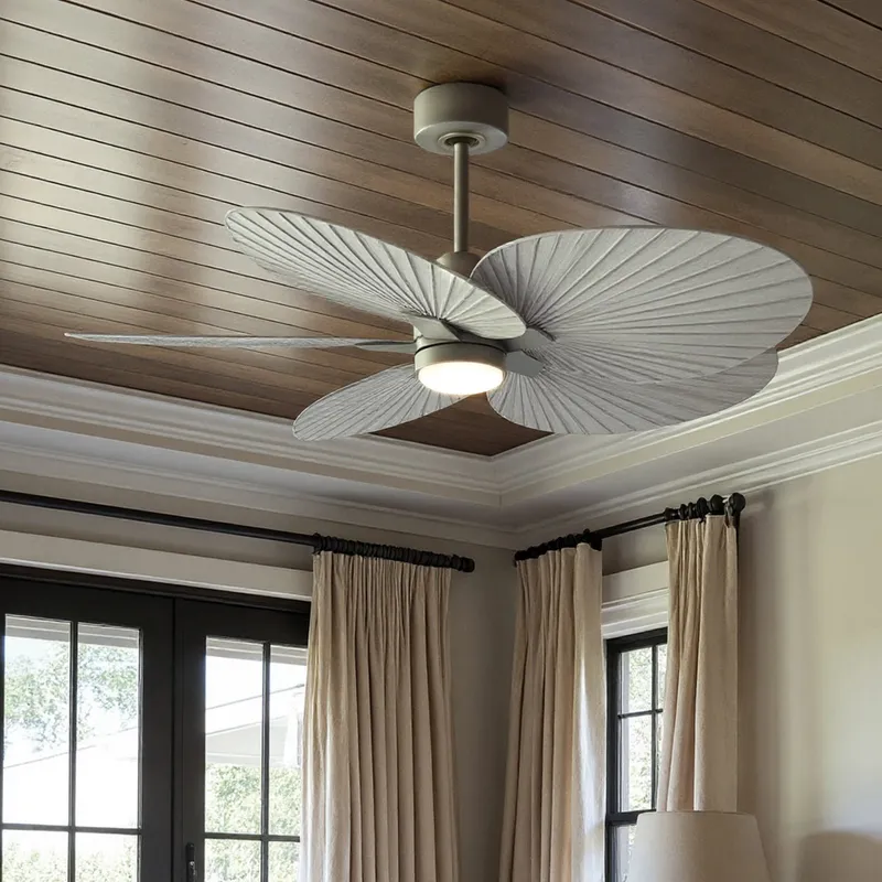 UMC9089 Bohemian Indoor/Outdoor Ceiling Fan, 8" (Plus Downrod) H x 48" W x 48" D, Brushed Nickel Finish, Pelmere Collection — Urban Ambiance LED Post Top Lights 35.0W 6500K