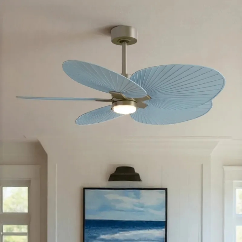UMC9088 Bohemian Indoor/Outdoor Ceiling Fan, 8" (Plus Downrod) H x 48" W x 48" D, Brushed Nickel Finish, Pelmere Collection — Urban Ambiance LED Post Top Lights 35.0W 6500K