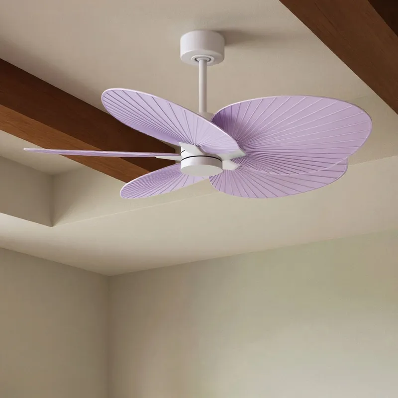 UMC9080 Eclectic Indoor/Outdoor Ceiling Fan, 8" (Plus Downrod) H x 48" W x 48" D, Matte White Finish, Pelmere Collection — Urban Ambiance LED Lighting Controls 35.0W 
