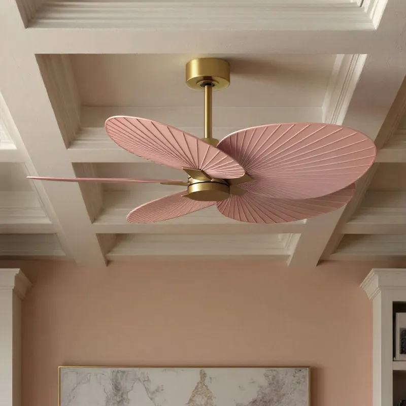 UMC9077 Eclectic Indoor/Outdoor Ceiling Fan, 8" (Plus Downrod) H x 48" W x 48" D, Brushed Brass Finish, Pelmere Collection — Urban Ambiance LED Lighting Controls 35.0W 
