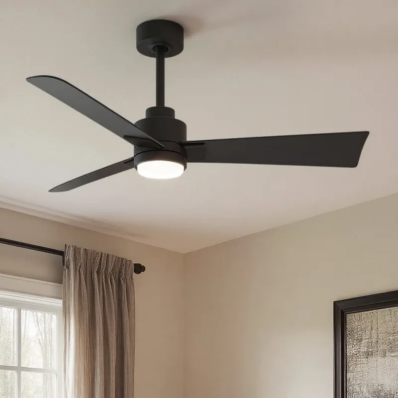 UMC9042 Modern Indoor/Outdoor Ceiling Fan, 8" (Plus Downrod) H x 42" W x 42" D, Matte Black Finish, Drifthelm Collection — Urban Ambiance LED Post Top Lights 36.0W 6500K