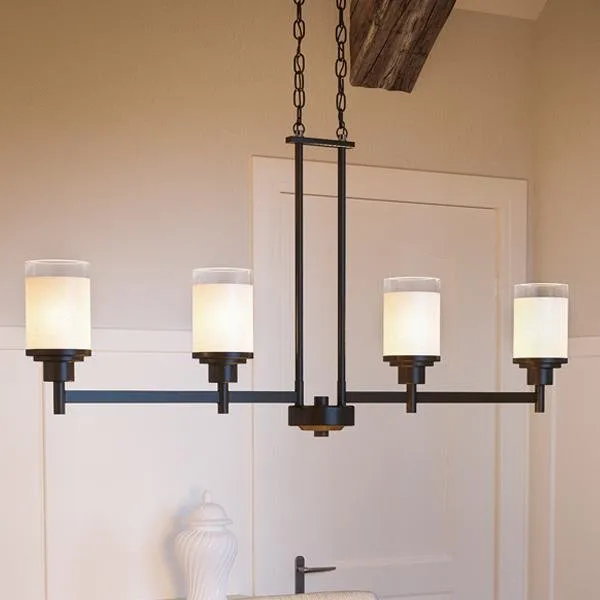 UHP2020 Contemporary Chandelier, 19.8125"H x 34.167"W, Olde Bronze Finish, Cupertino Collection — Urban Ambiance LED Linear Lights  3000K