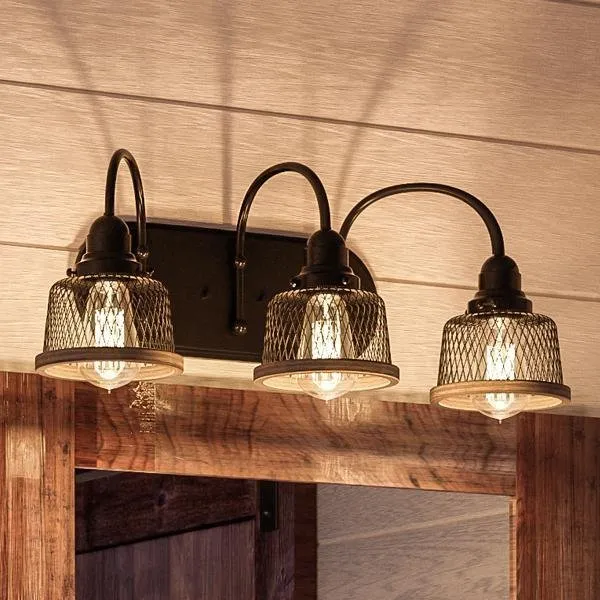 UHP2723 Vintage Bathroom Vanity Light, 8.375"H x 23.375"W, Olde Bronze Finish, Eugene Collection — Urban Ambiance LED Linear Lights  3000K