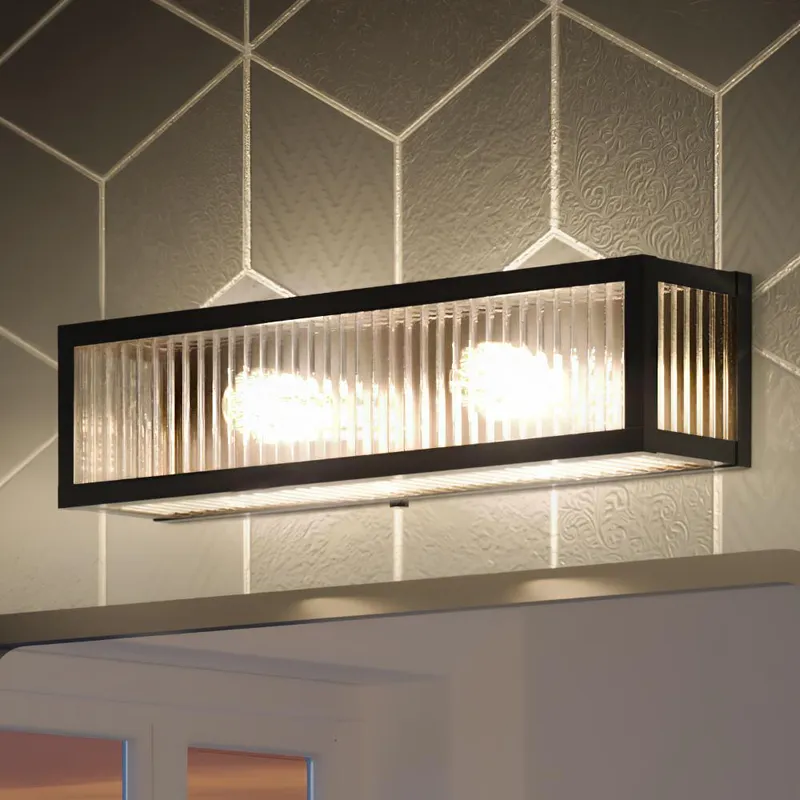 UHP3581 Minimalist Bath Vanity Light, 5"H x 14"W, Midnight Black Finish, Bismarck Collection — Urban Ambiance LED Linear Lights  3000K