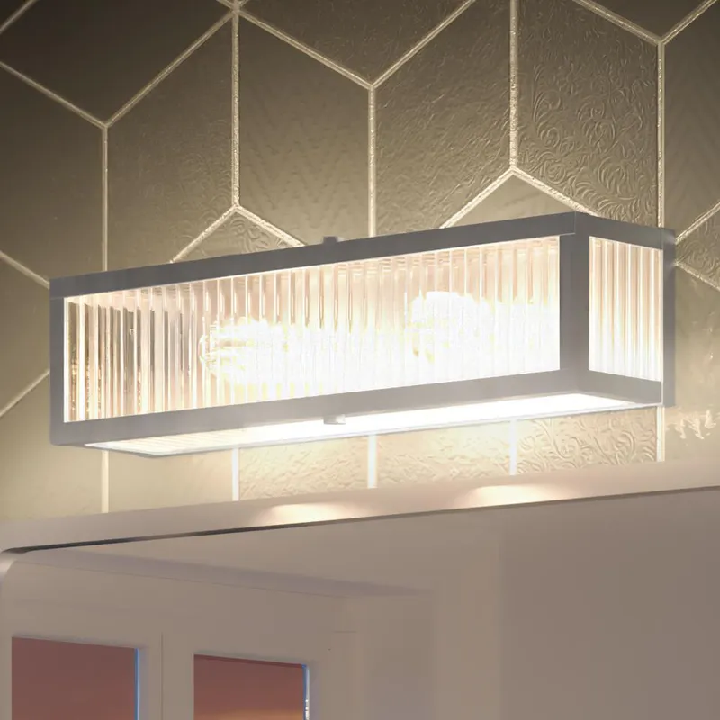UHP3580 Minimalist Bath Vanity Light, 5"H x 14"W, Stainless Steel Finish, Bismarck Collection — Urban Ambiance LED Linear Lights  3000K
