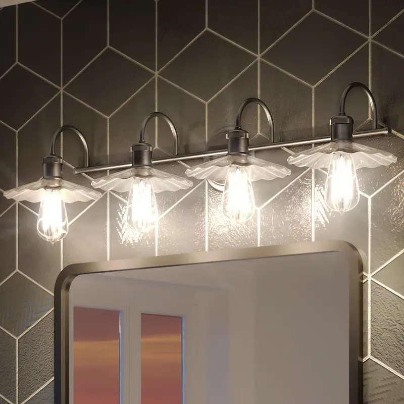 UHP3690 Vintage Bath Vanity Light, 6.5"H x 34.5"W, Aged Nickel Finish, Victoria Collection — Urban Ambiance LED Linear Lights  3000K