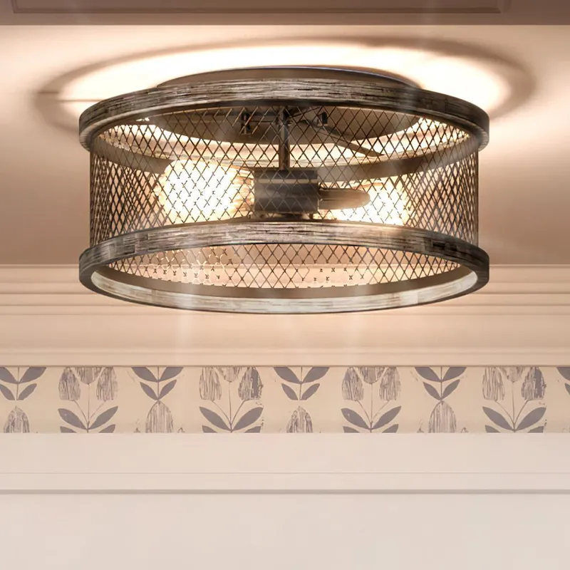 UHP3391 Provincial Ceiling Light, 6.5"H x 14"W, Olde Bronze Finish, Layton Collection — Urban Ambiance LED Post Top Lights  3000K